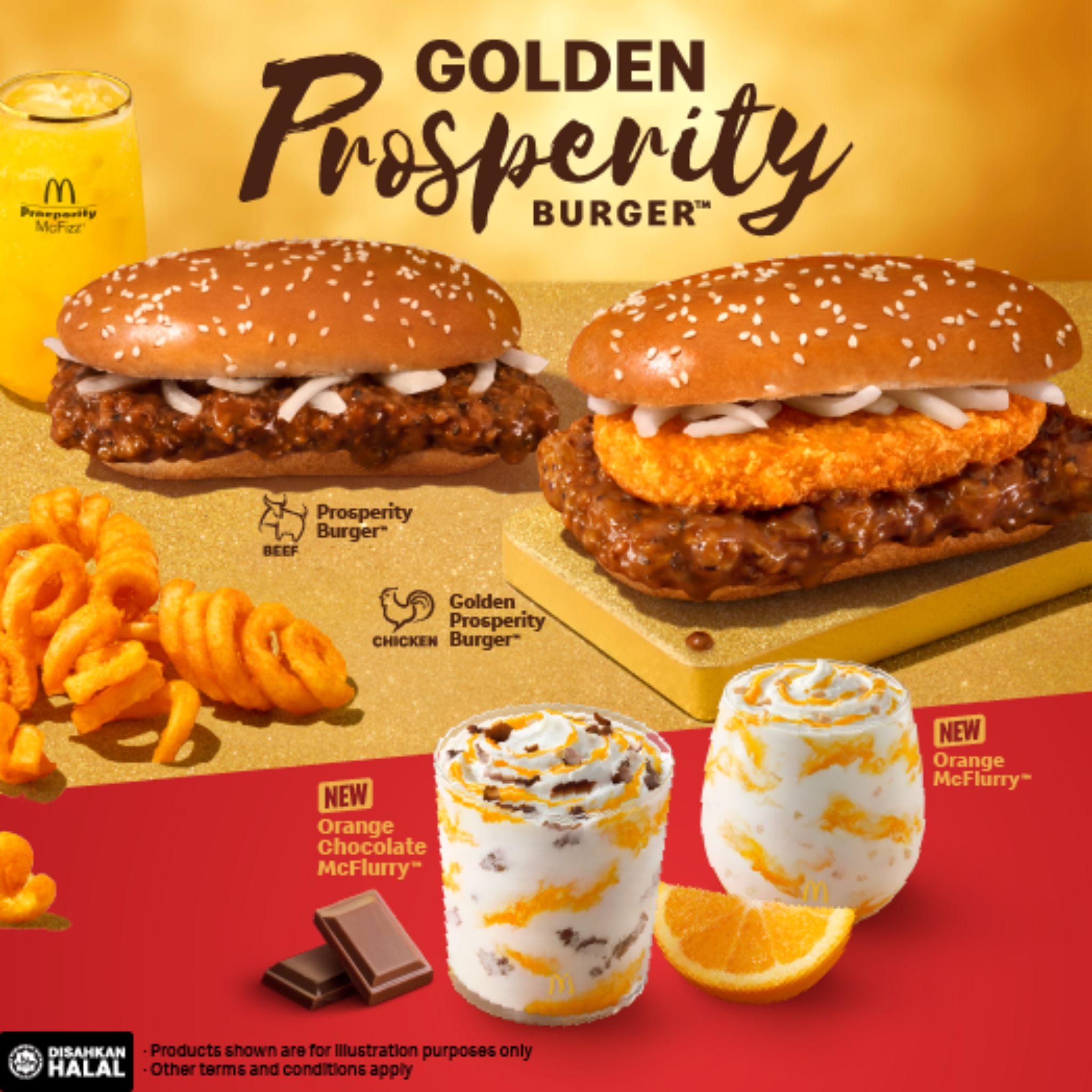 Golden Prosperity Burger Returns Enjoy New Orange Mcflurry And More