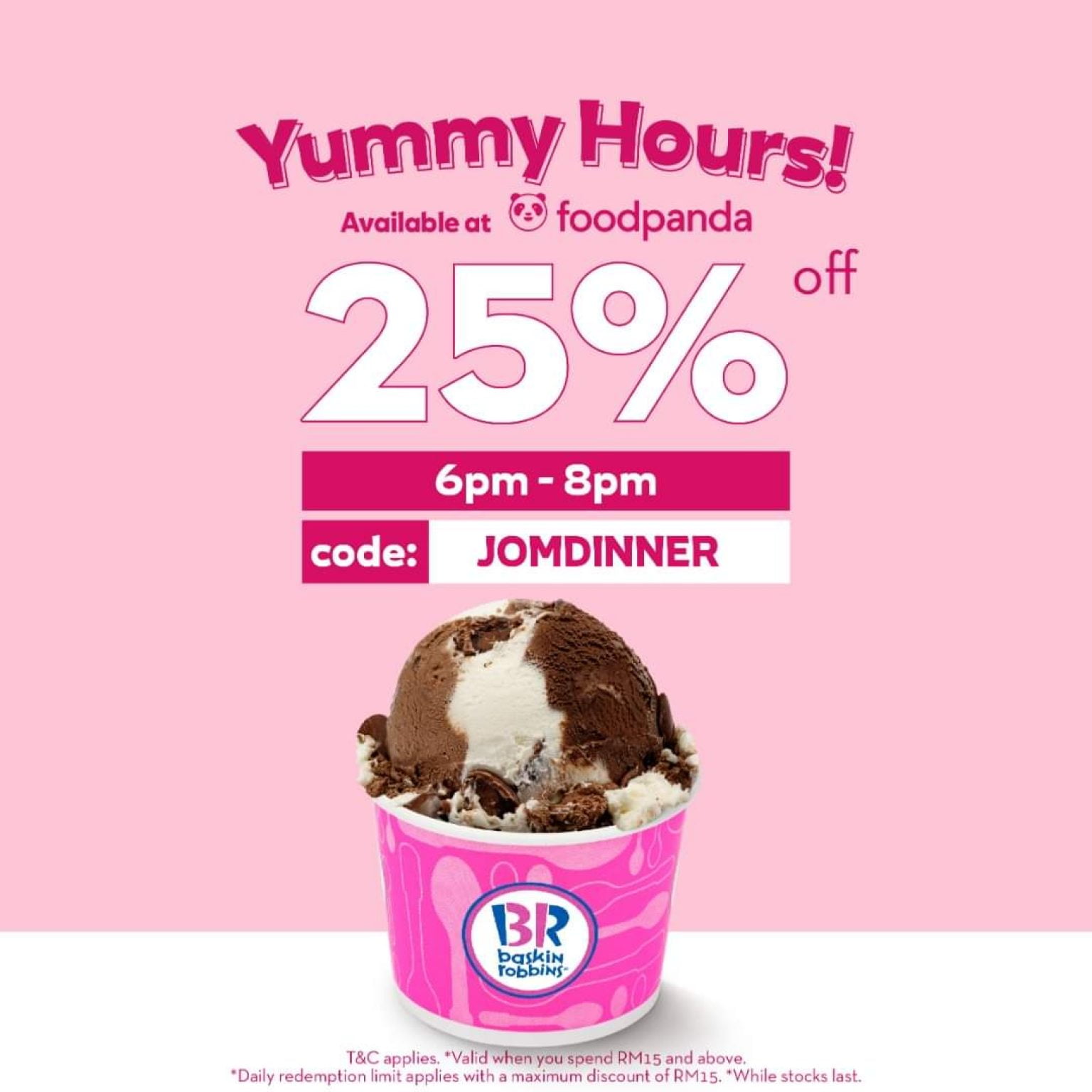 Baskin Robbins x FoodPanda Up to 60% Off