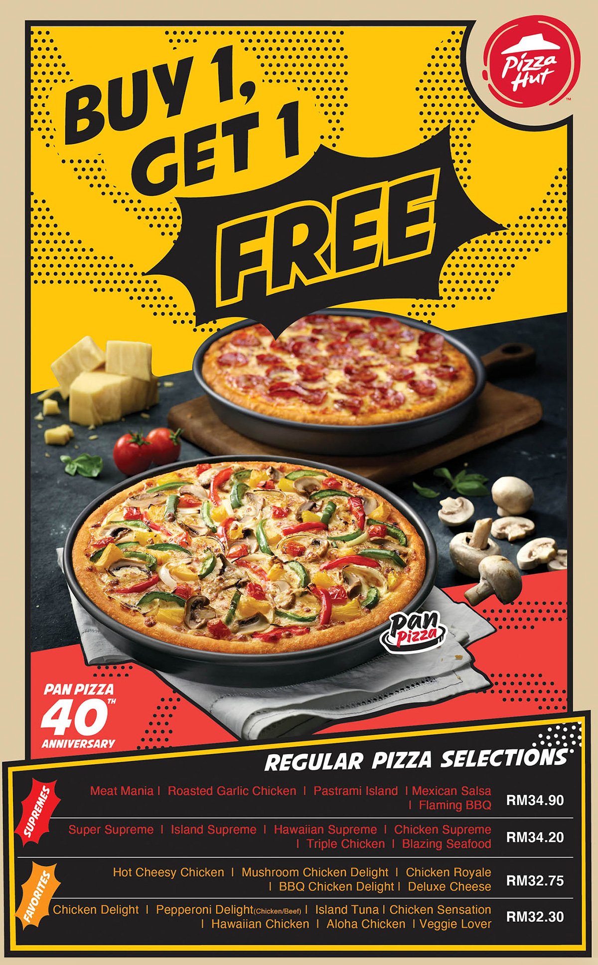 Pizza Hut Buy 1 Get 1 Free Promotion