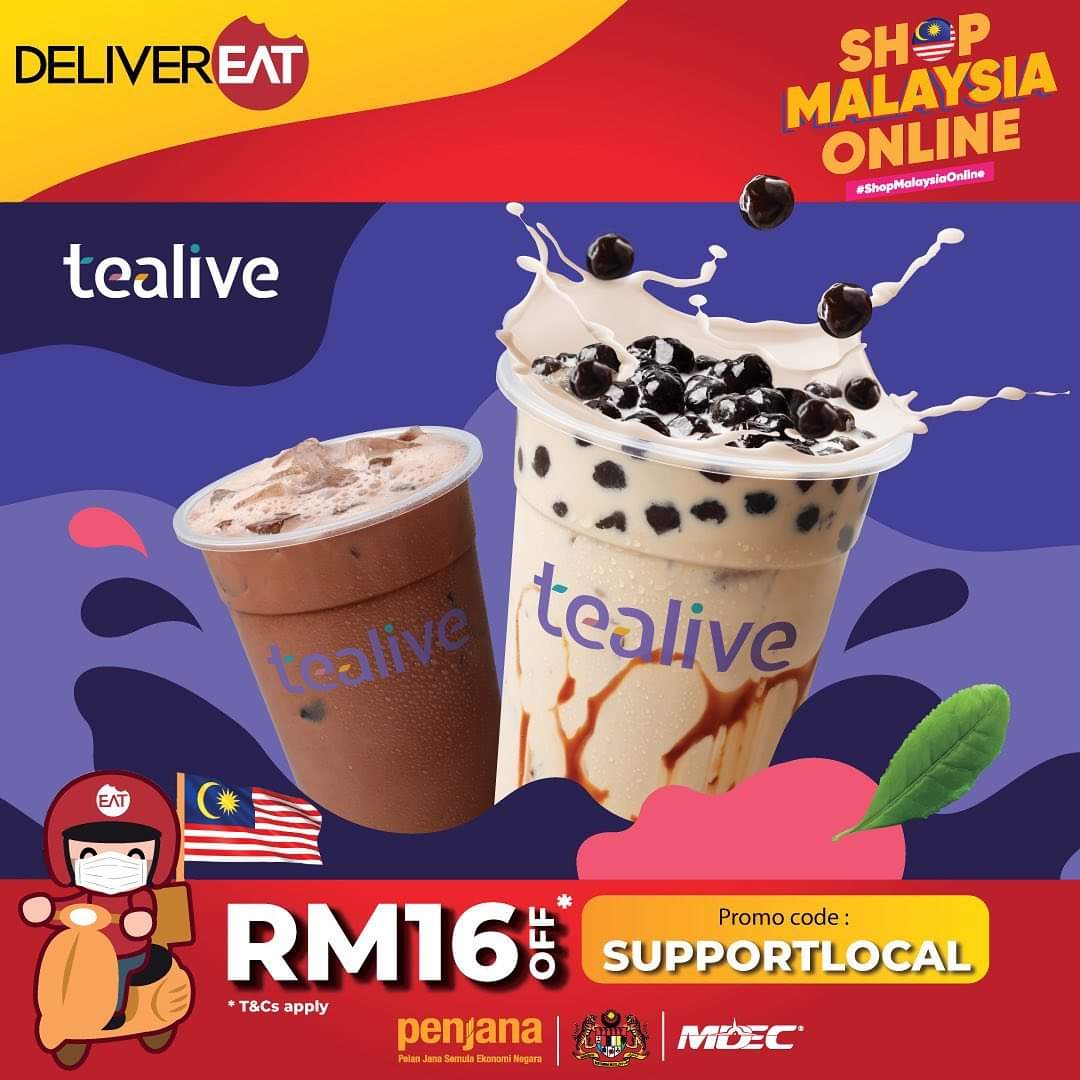 Tealive Extra Rm16 Off With Delivereat Promo Code