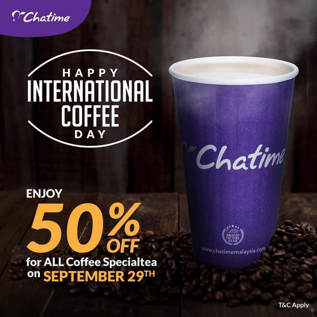 Chatime Coffee 50 Off International Coffee Day Promo