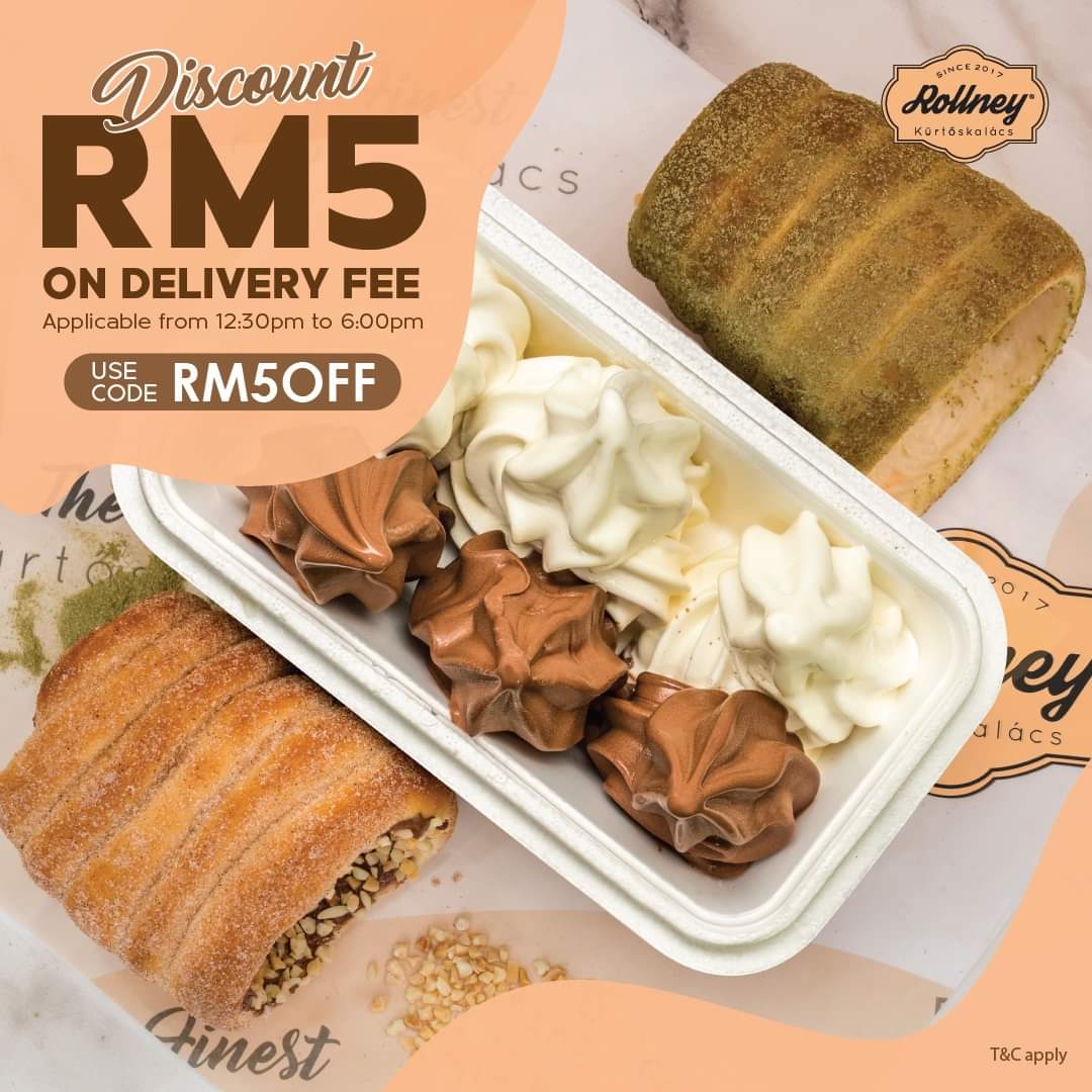 Rollney Delivery Extra RM5 Promo Code