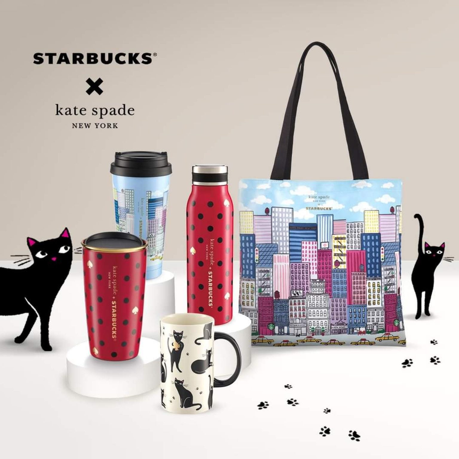 Starbucks X Kate Spade New York merchandise