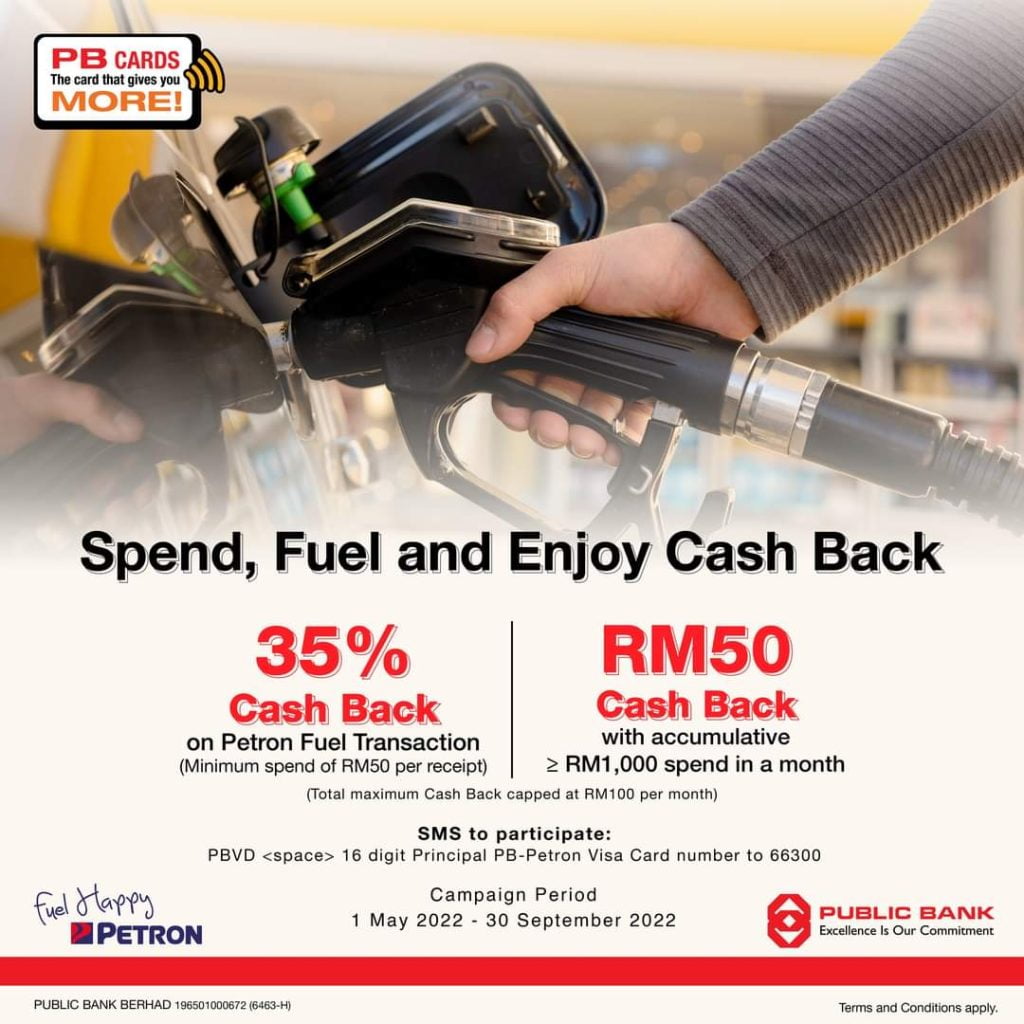 Enjoy 35 cashback at Petron service stations with PBPetron Visa Gold