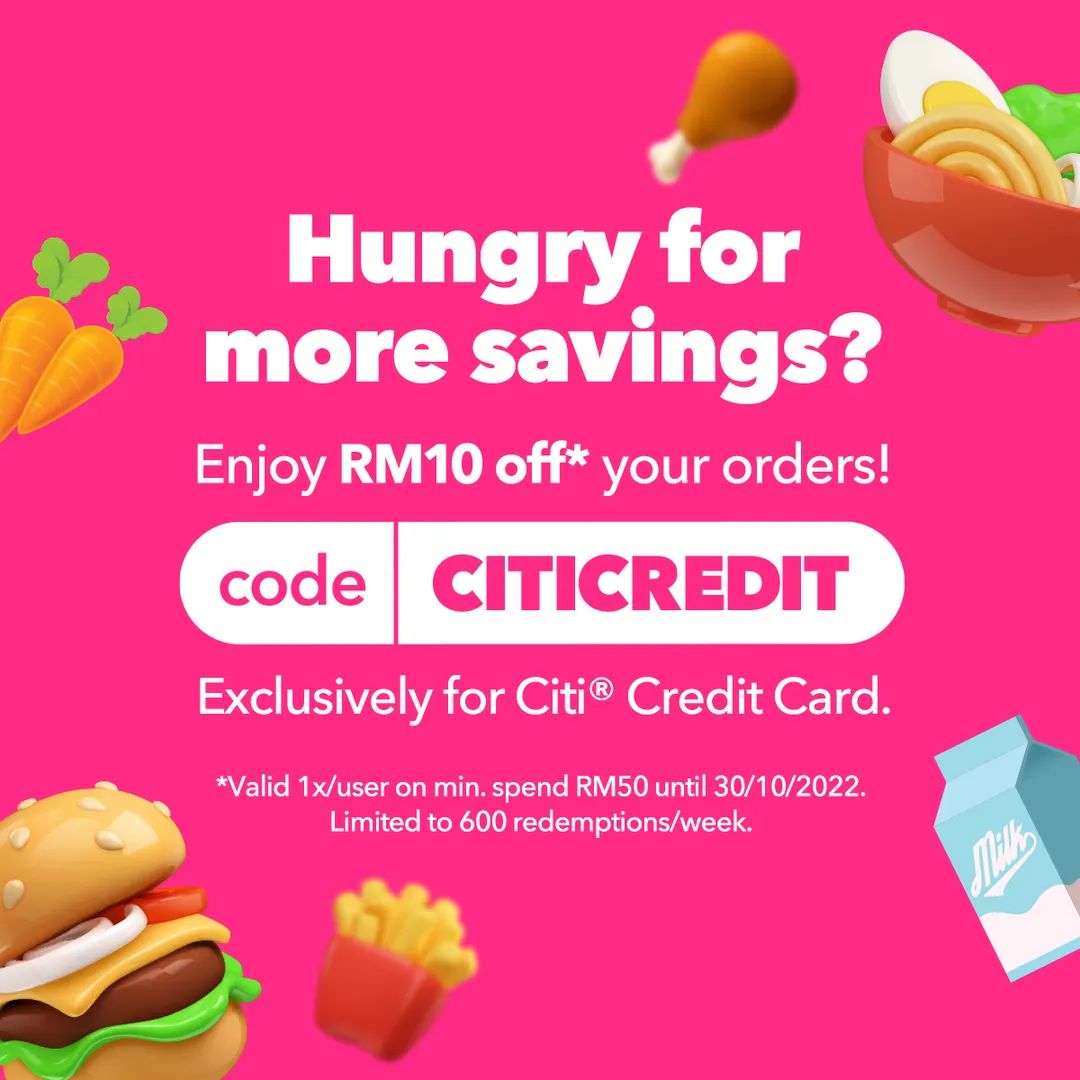 Foodpanda Citibank RM10 Off Voucher Code