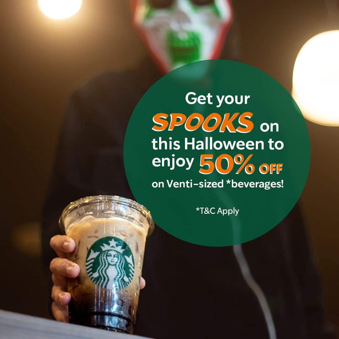 Starbucks 50 off on a Ventisized Autumn Beverage Promotion