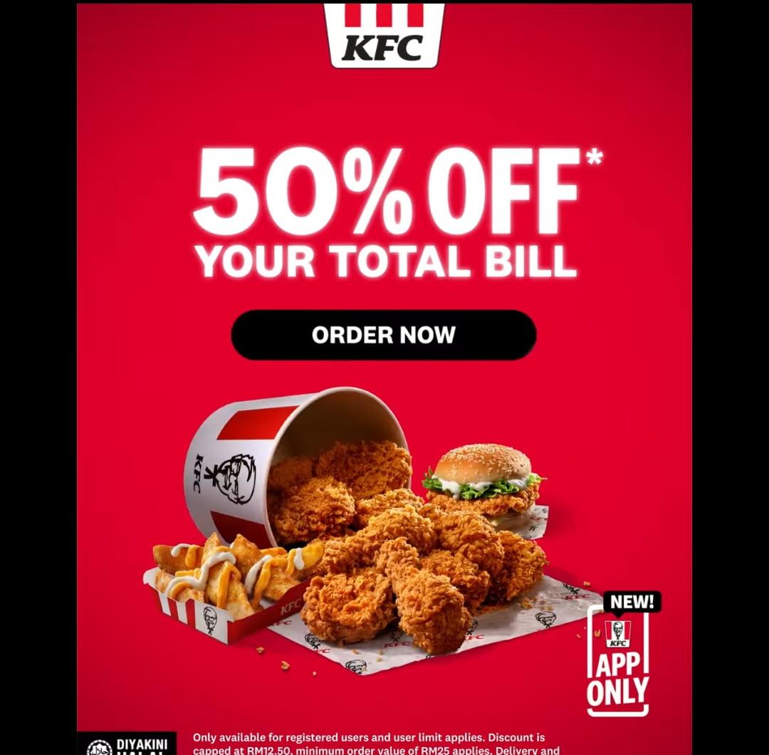 KFC App 50 Off Promotion