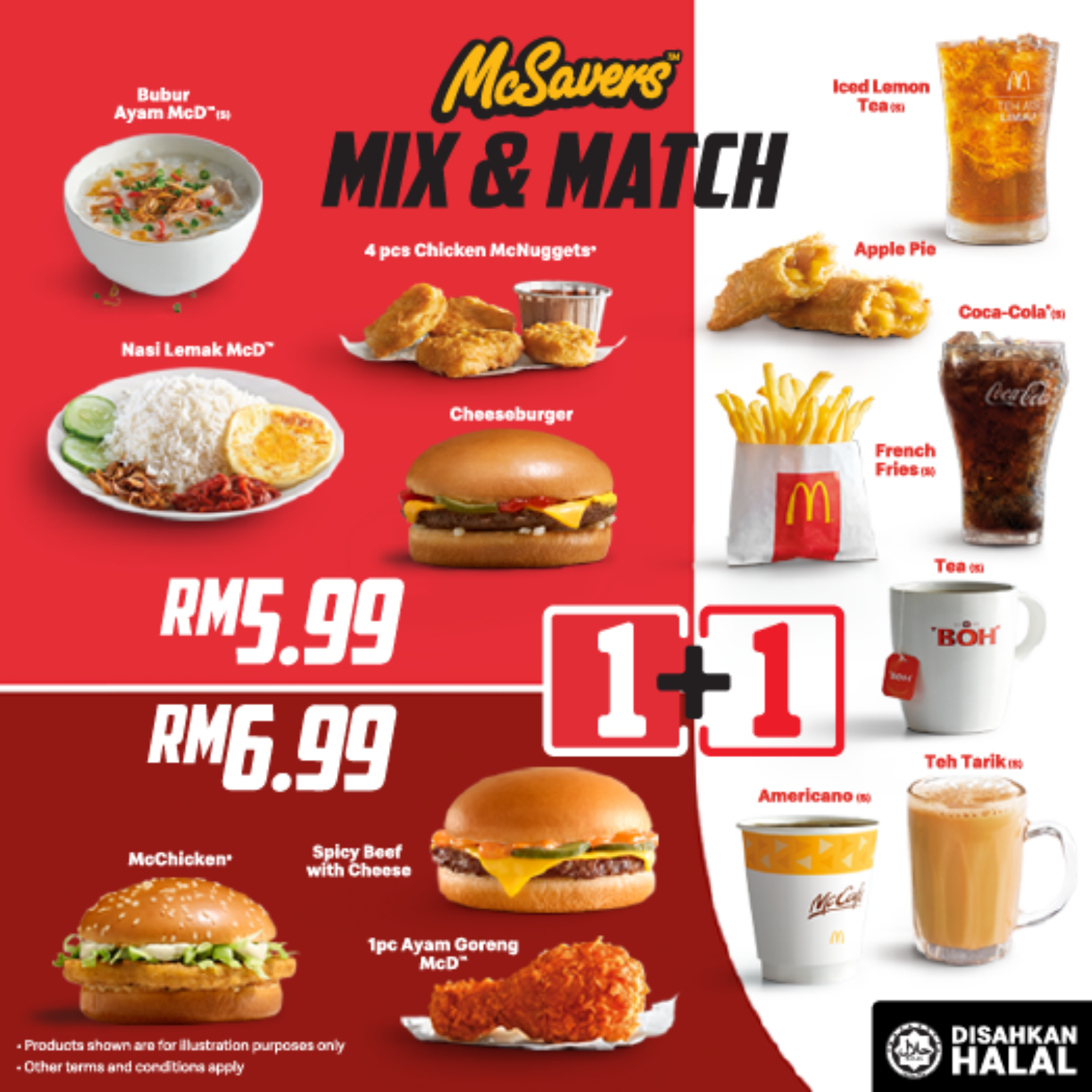 McDonald's McSavers Mix & Match For Just RM5.99