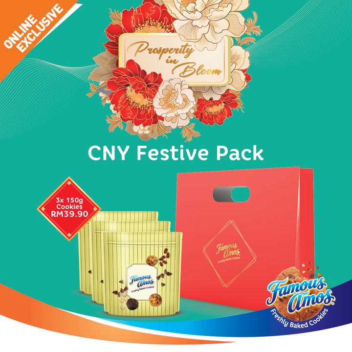 Famous Amos Chinese New Year Promotion 2024 Enjoy 3x 150g Cookies