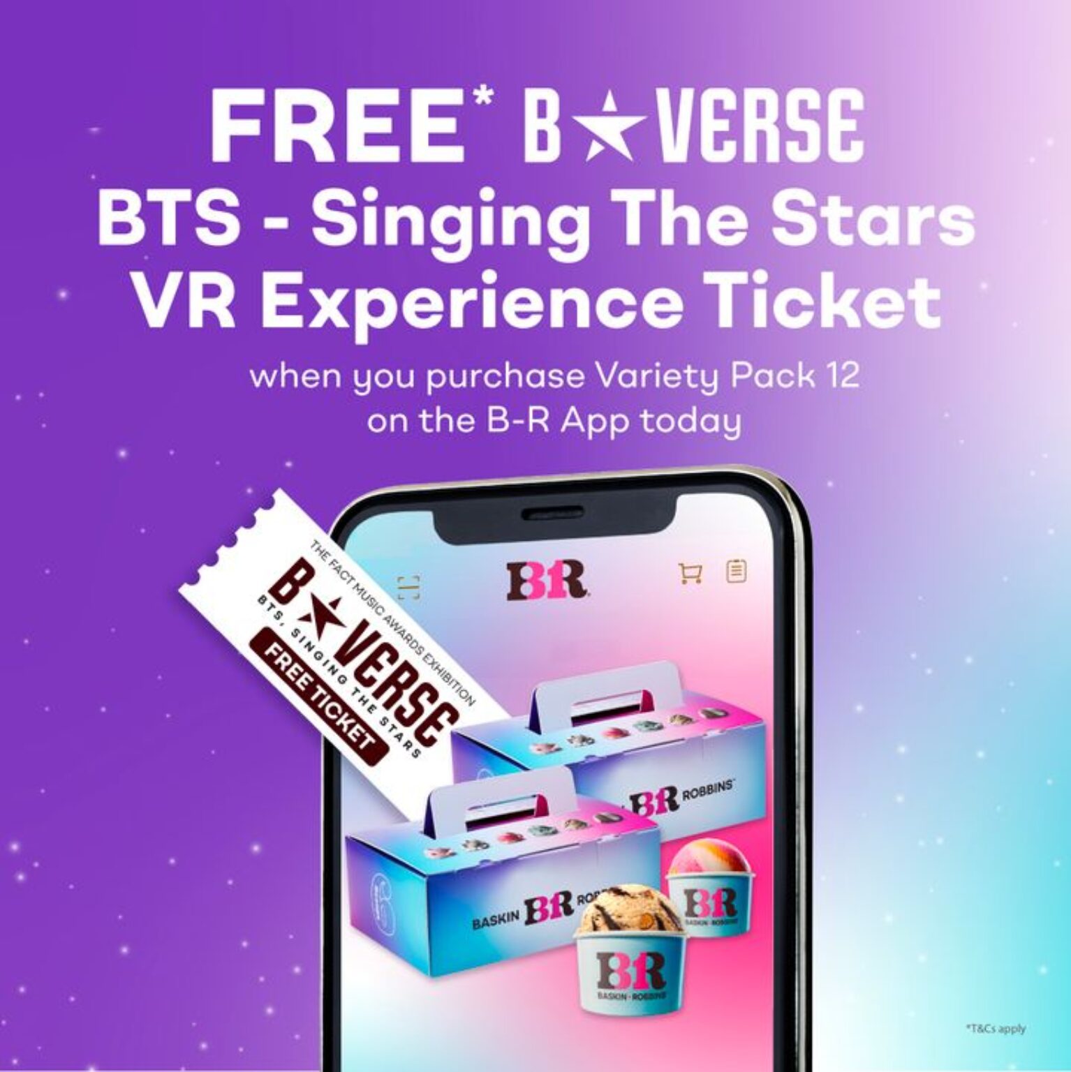 Baskin Robbins Offers Free Singing Stars Tickets with Every Variety