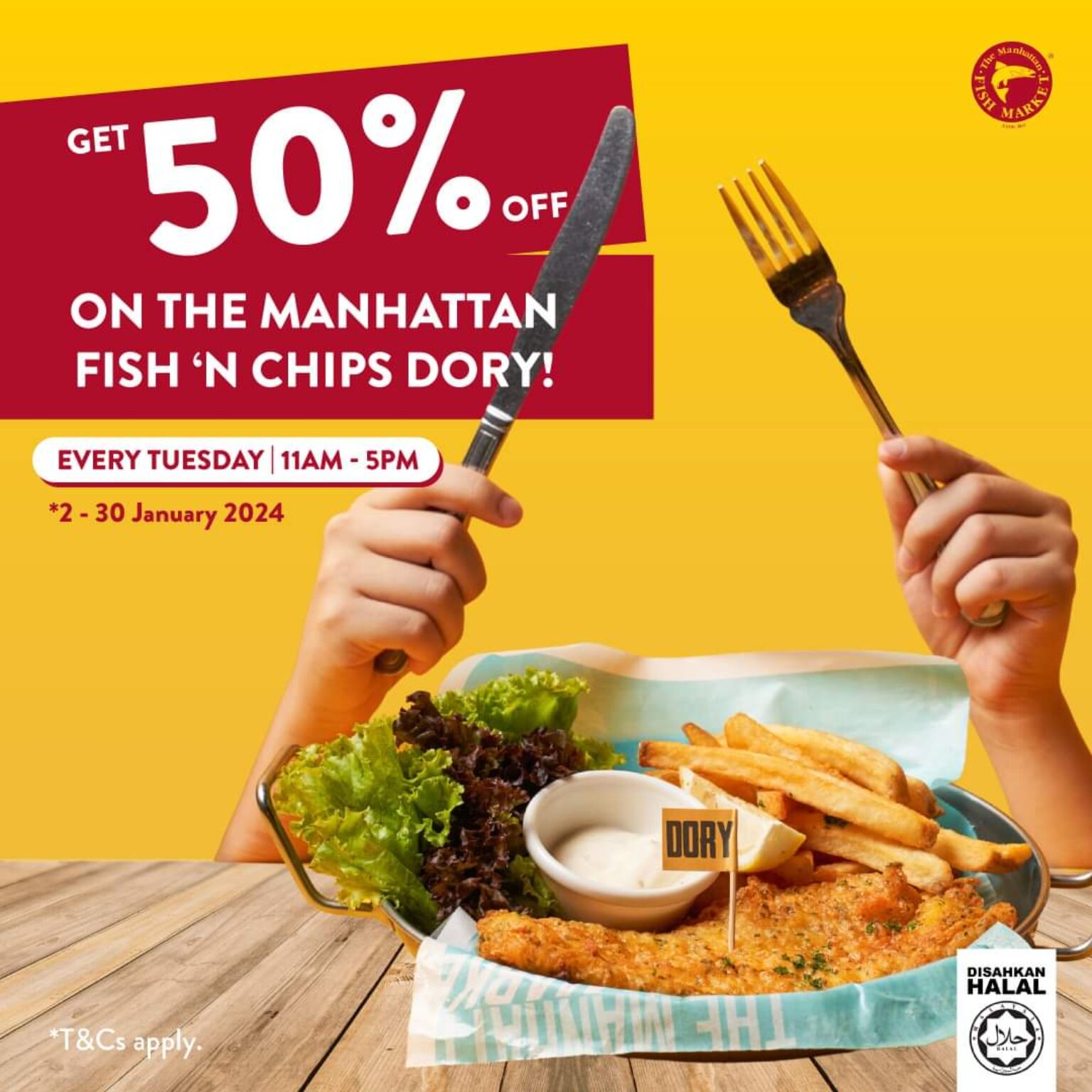 The Manhattan FISH MARKET Special Relish 50 OFF Fish N Chips Every   FB IMG 1704113258718 1536x1536 