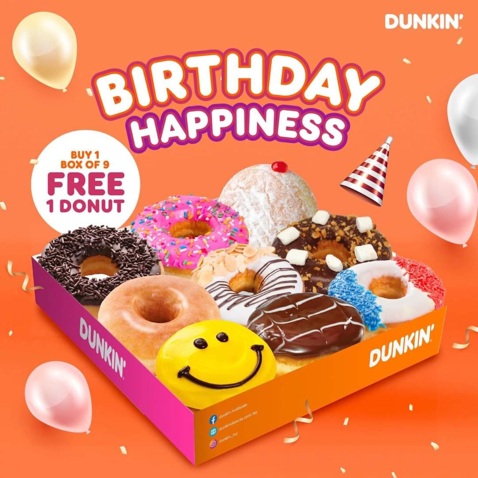 Dunkin's January Birthday Deal Free Donuts With Purchase and Exclusive