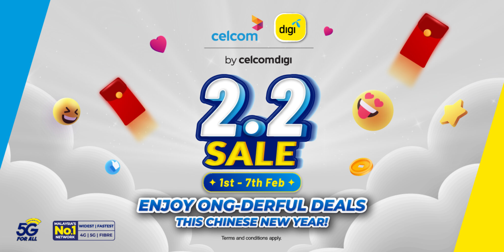 CelcomDigi Giving You ONG With 2.2 Internet Deals This February 2024