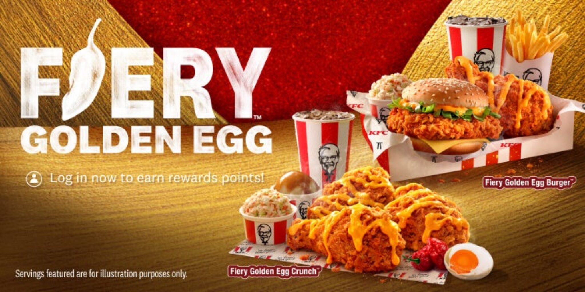 KFC Fiery Golden Egg Crunch 2024