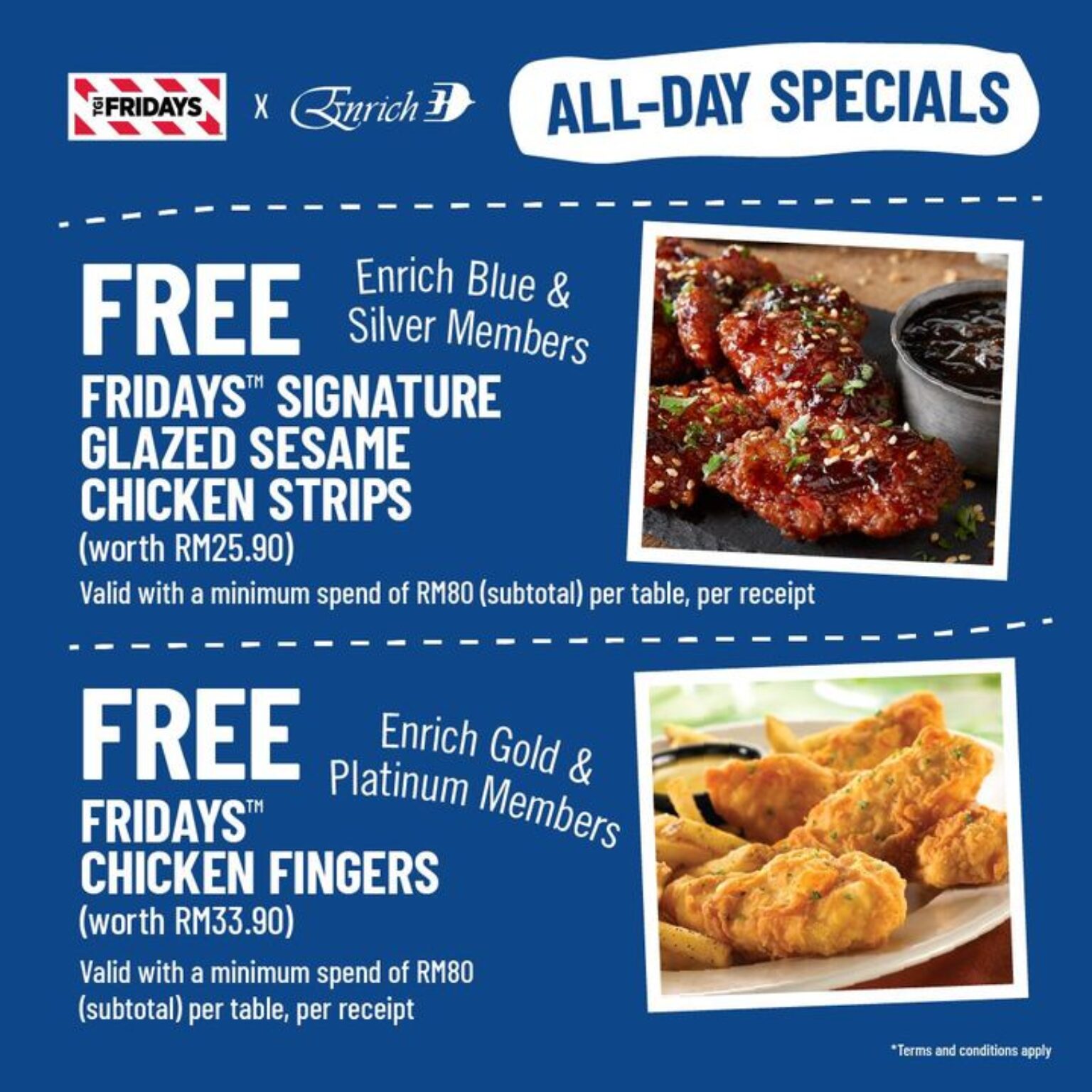 Enrich with TGI FRIDAYS AllDay Specials Promo March 2024 Free
