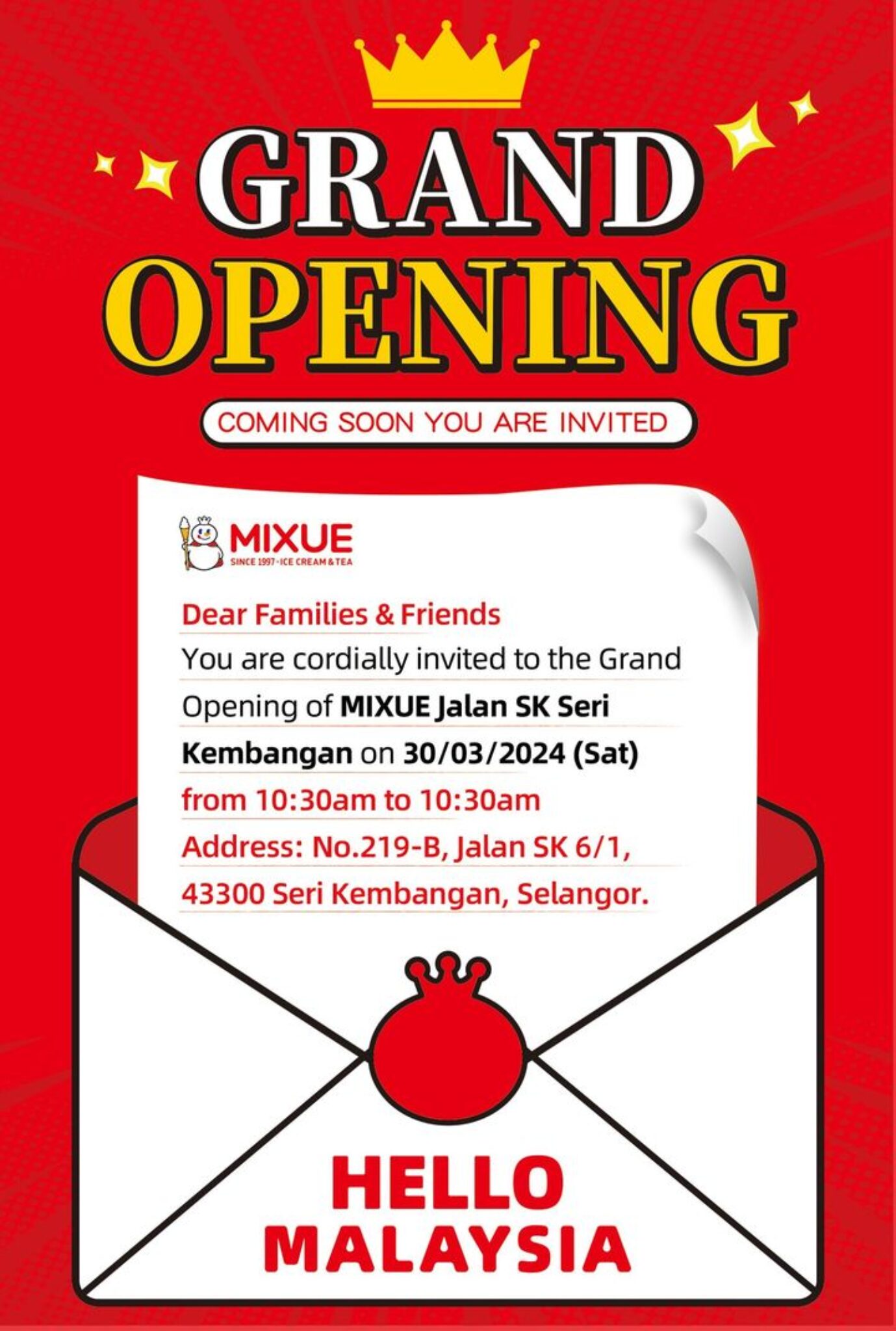 Mixue: Grand Opening of MI-XUE Jalan SK Seri Kembangan Outlet 50% Off ...