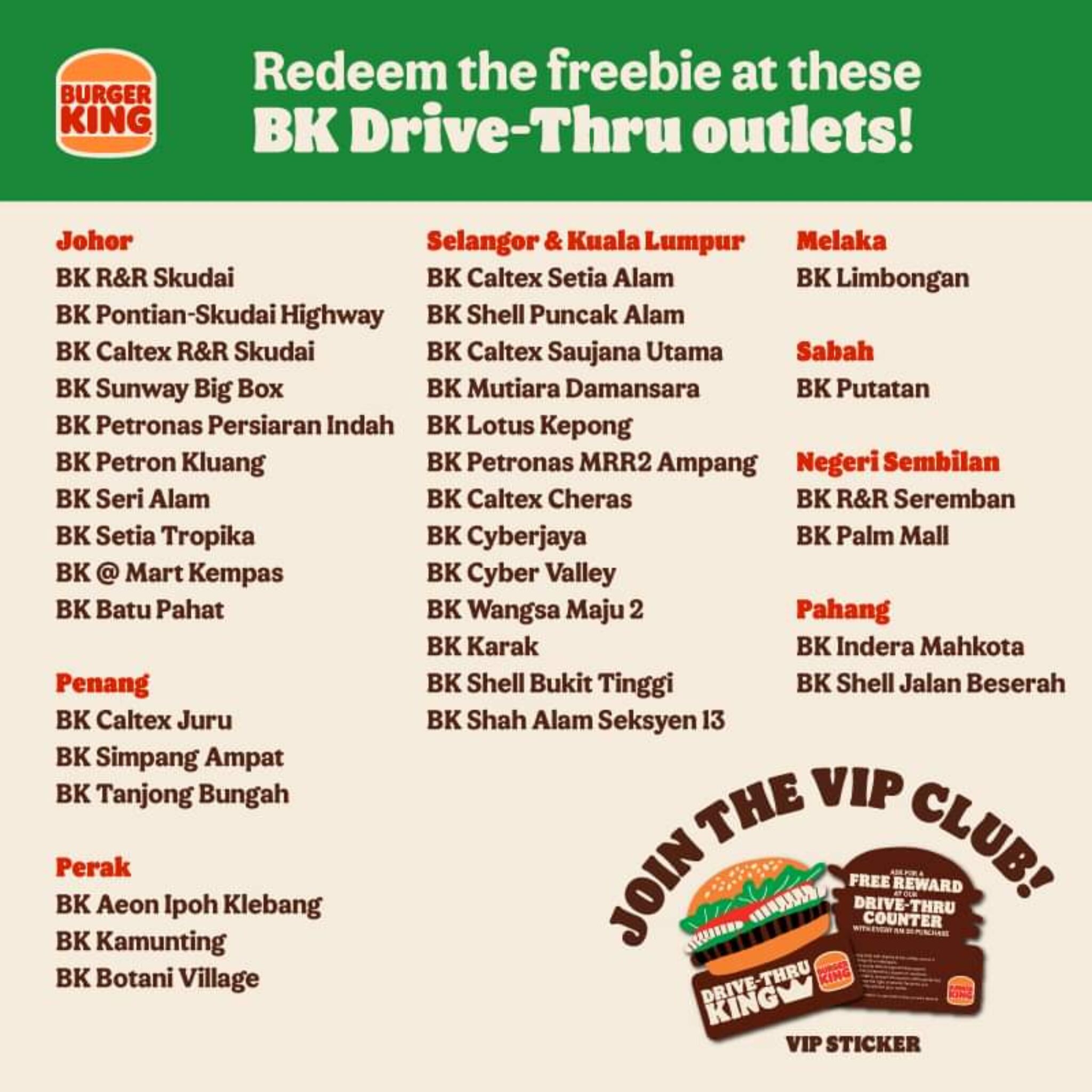 Burger King DriveThru April 2024 Offer FREE Iced Milo with RM20 Purchase