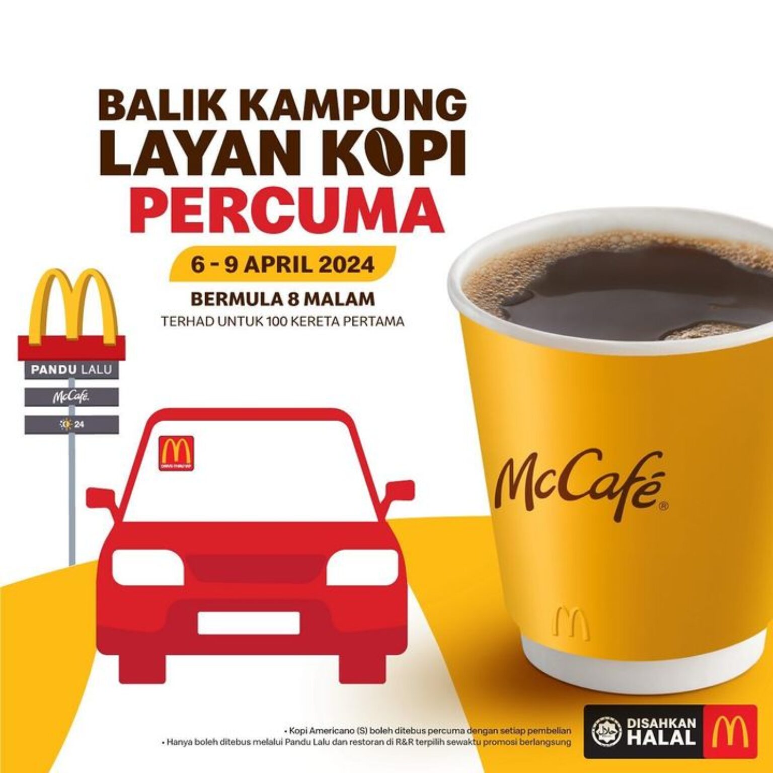 McDonald's FREE Americano (S) Coffee Promo April 2024 - Make Your Drive ...