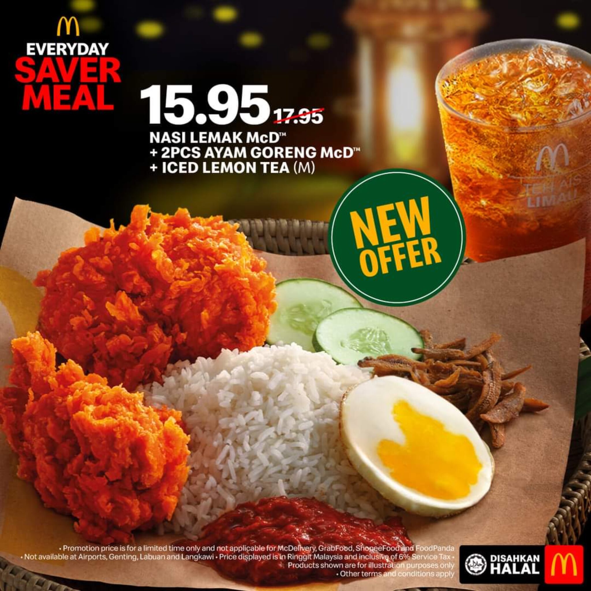 McDonald's Everyday Saver Meal: Enjoy NASI LEMAK McD + 2PCS AYAM GORENG ...