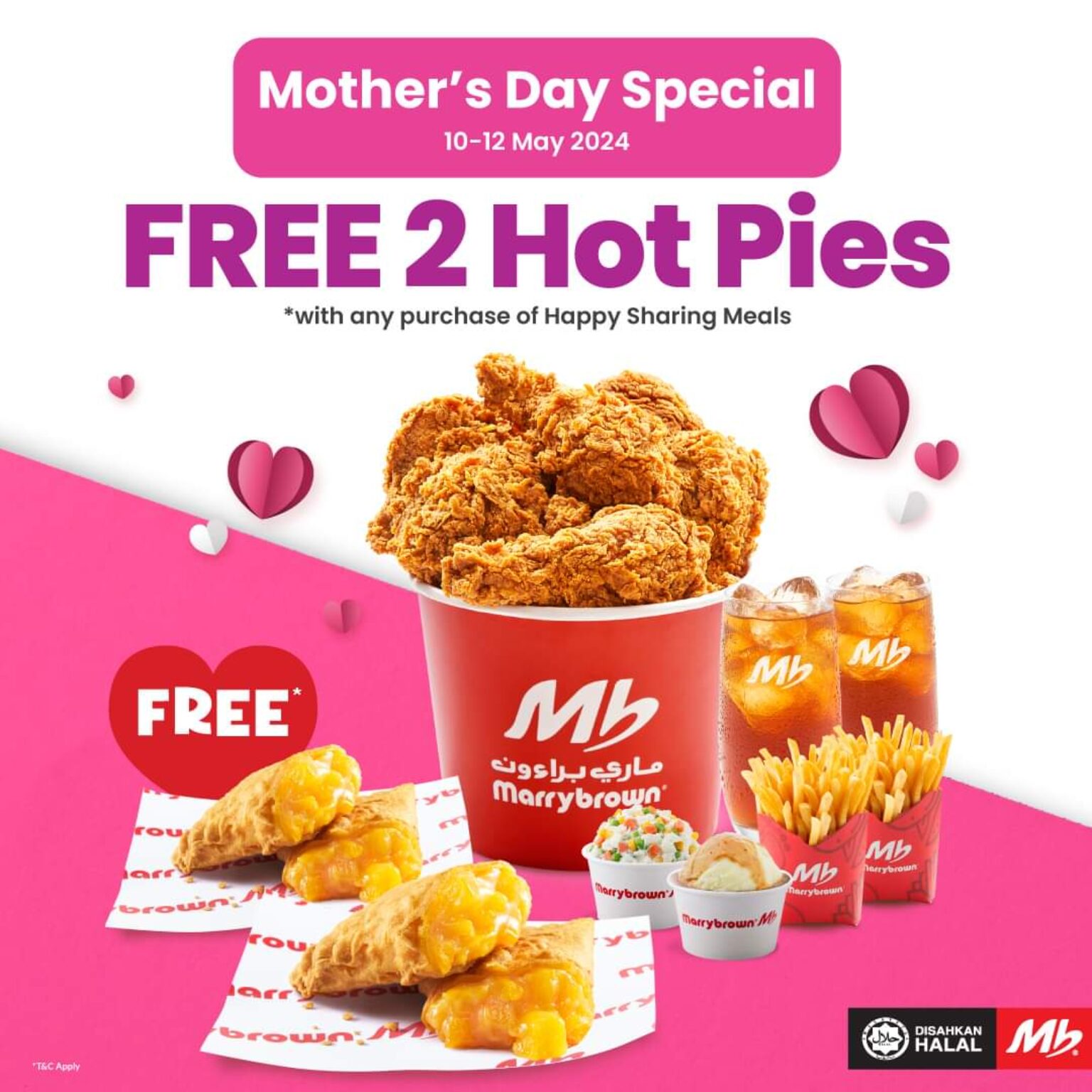 Marrybrown Mother's Day Special Promo - Celebrate with FREE Hot Pies ...