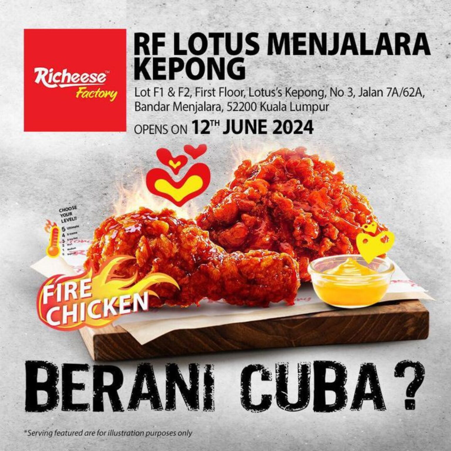 Celebrate the Grand Opening of Richeese Factory RF Lotus Menjalara
