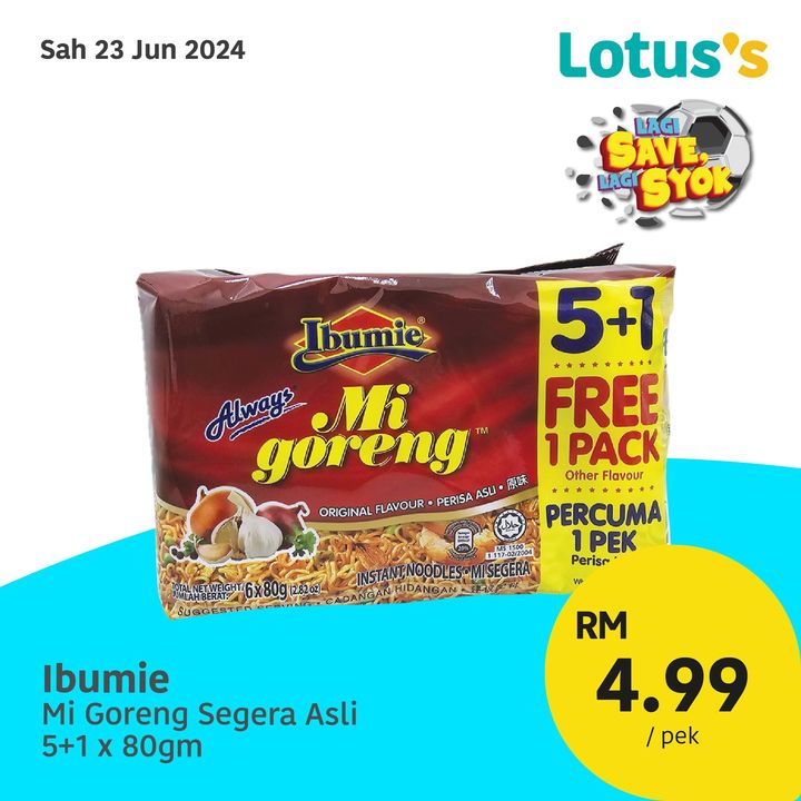 Ibumie Mi Goreng Segera Asli - RM 4.99 per pack