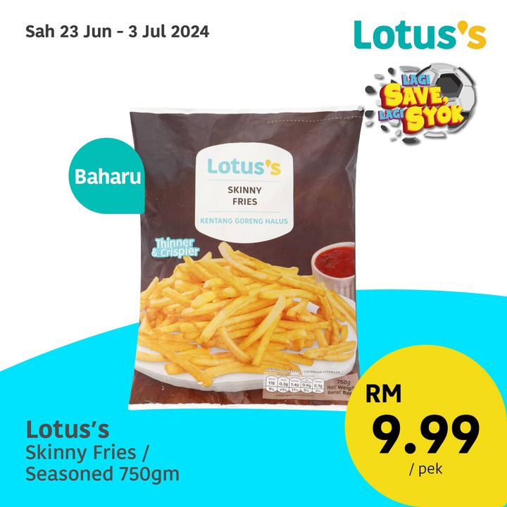 Lotus's Skinny Fries - RM 9.99 each pack