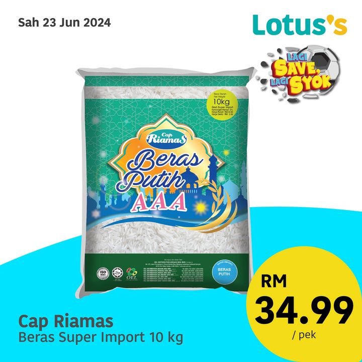 Cap Riamas Beras Putih AAA - RM 34.99 per pack