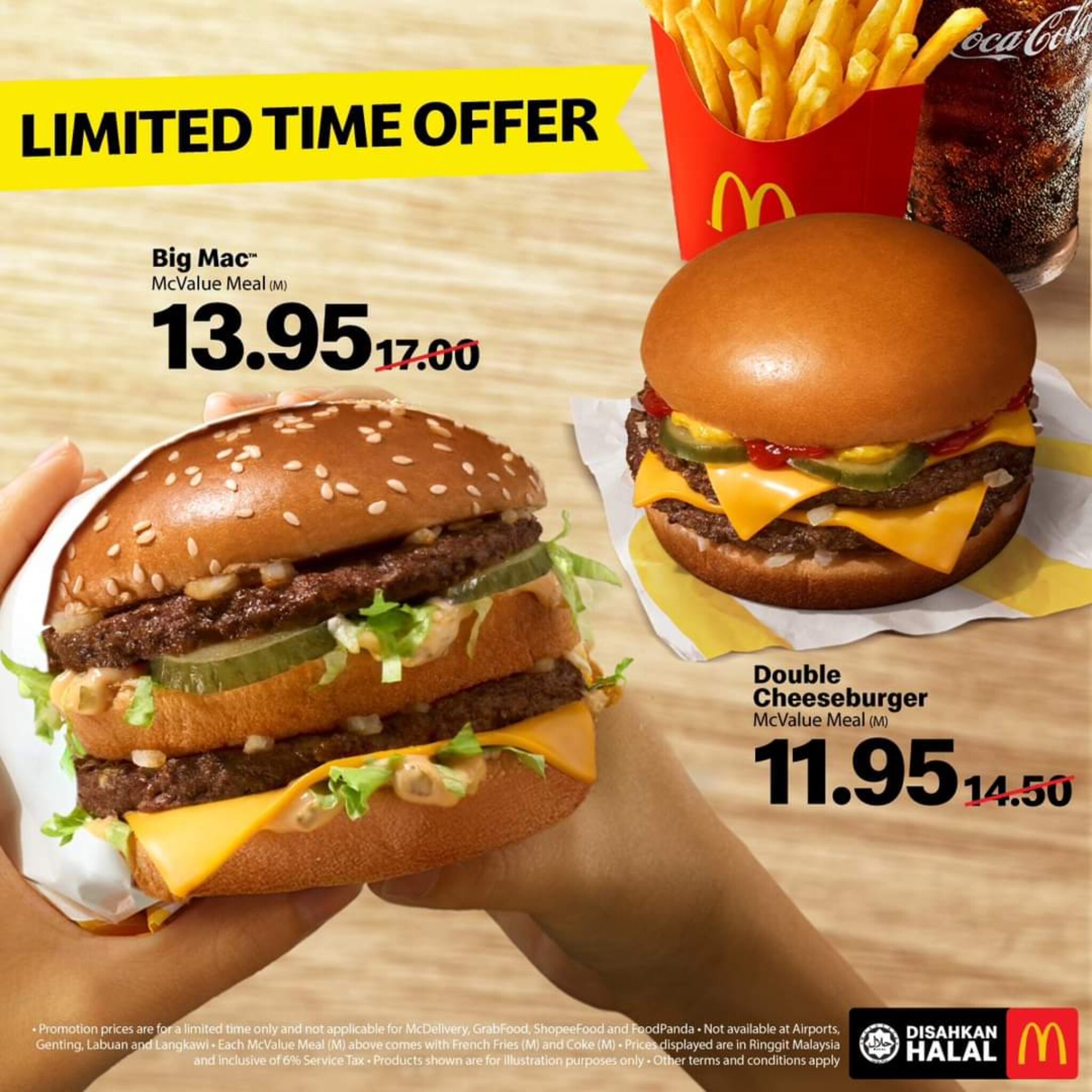 McDonald's Big Mac & Double Cheeseburger McValue Meals on Sale 2024