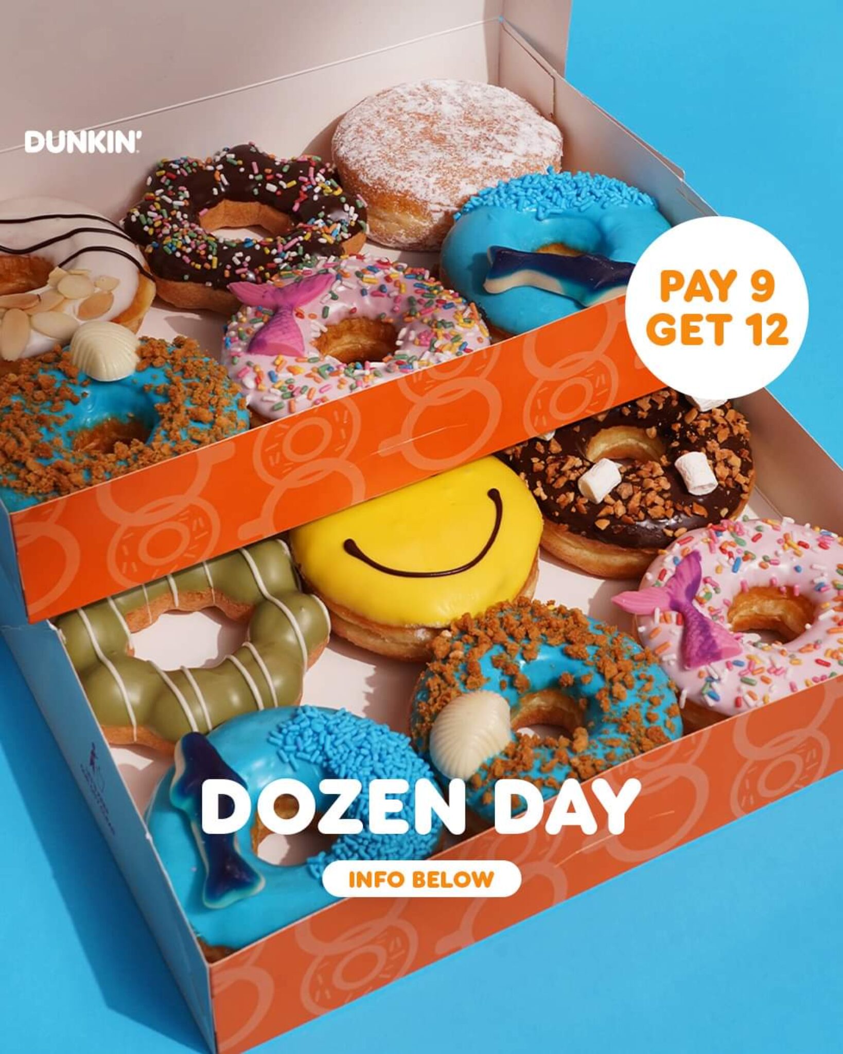 Celebrate Dozen Day with Dunkin' - Pay for 9, Get 12 Donuts & More on