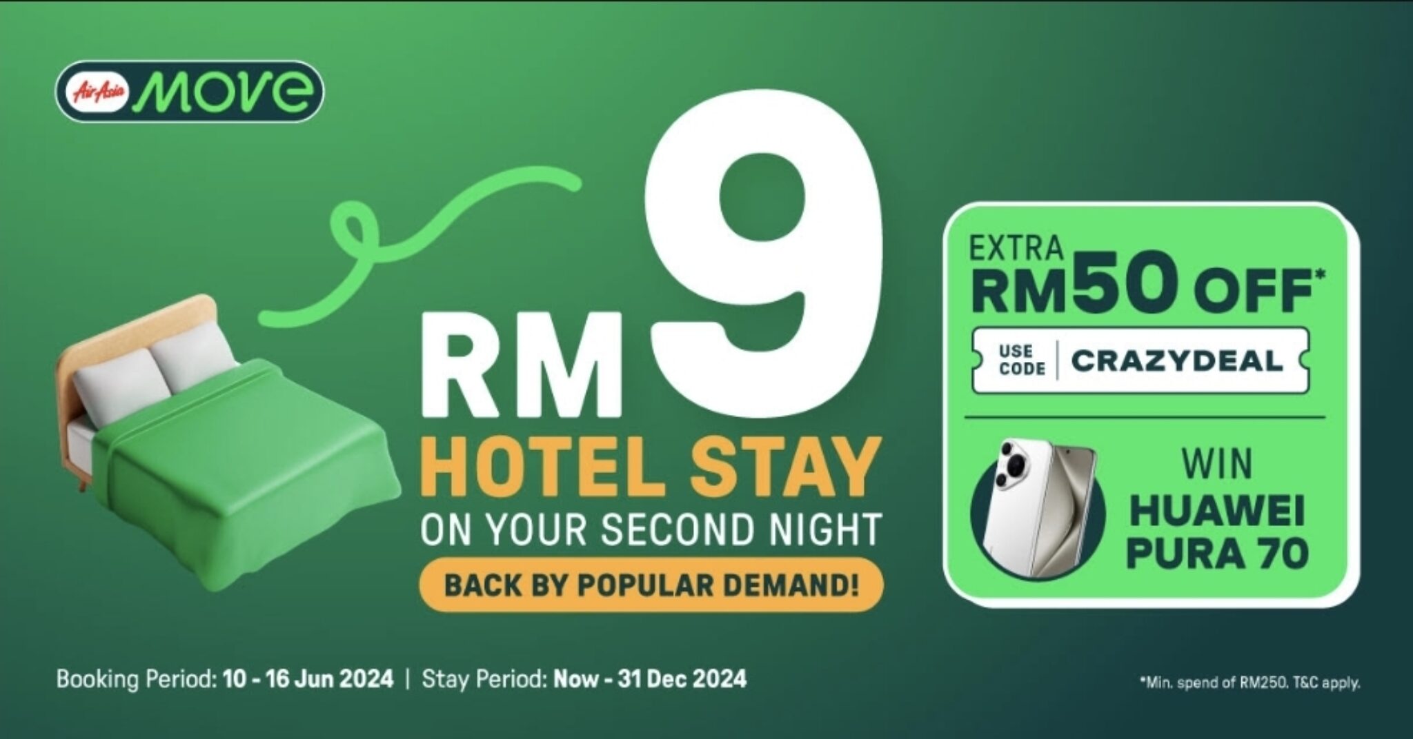 Second Night Hotel Stay at ONLY RM9 with AirAsia Hotels Don’t Miss