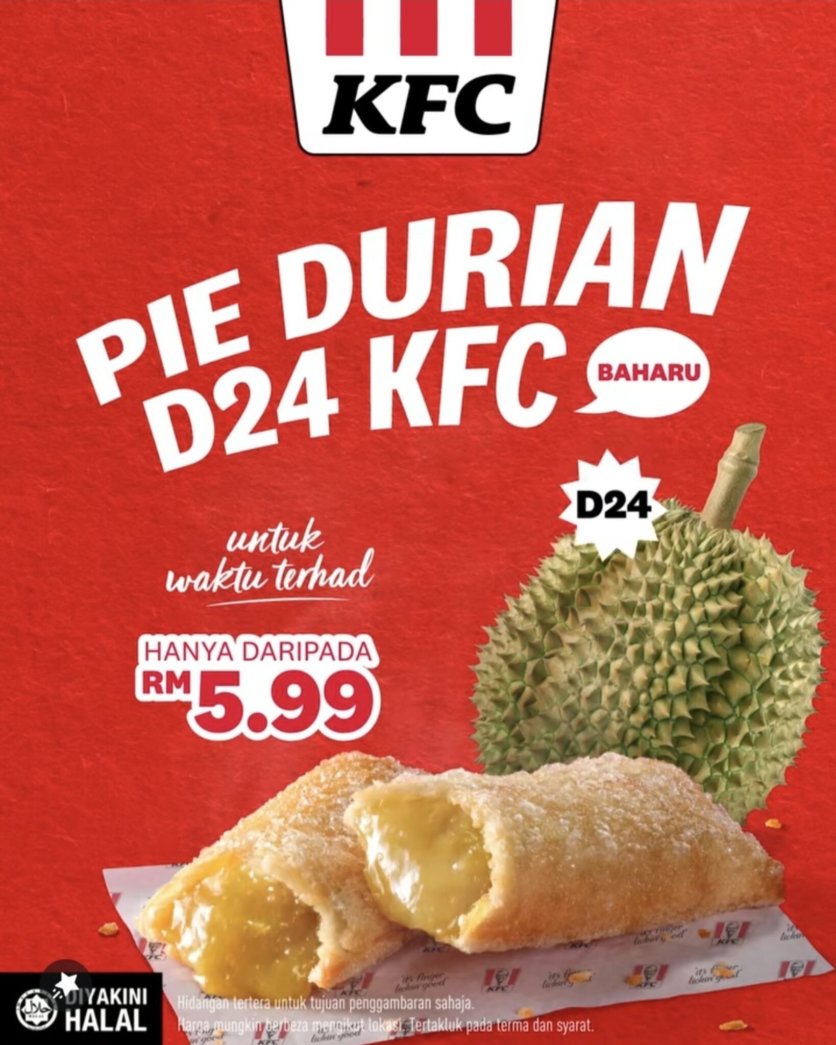 Kfc Now Offers Delicious Durian D24 Pie 9489