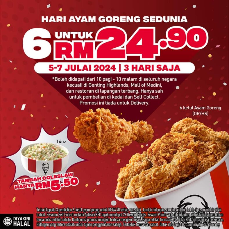 KFC Fried Chicken Day 2024: Get 6 pieces of signature fried chicken for ...