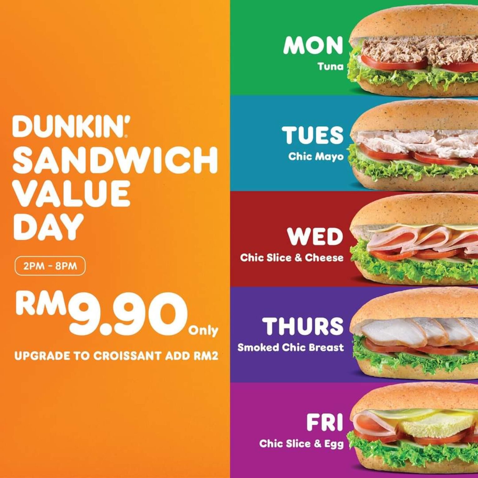 Dunkin' Sandwich Deals in 2024: Grab a Delicious Meal for RM9.90!