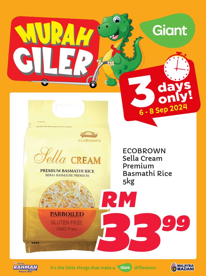 Image of Giant 3-Day deals promotional flyer featuring discounted items including Milk, Yogurt, and Eggs.