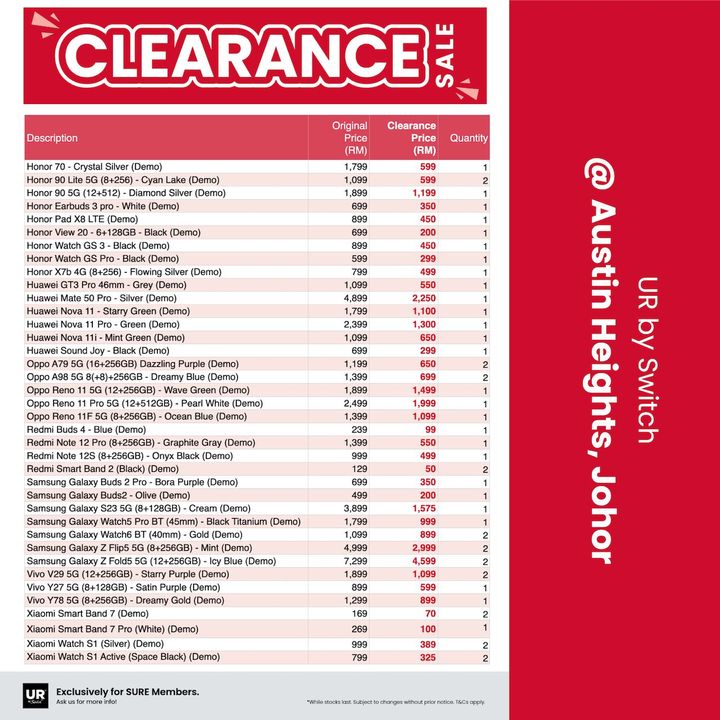 Urban Republic Clearance Sale - Outlet Promotion