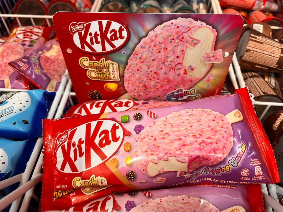 KitKat® ice cream with popping candies display at KK SUPER MART