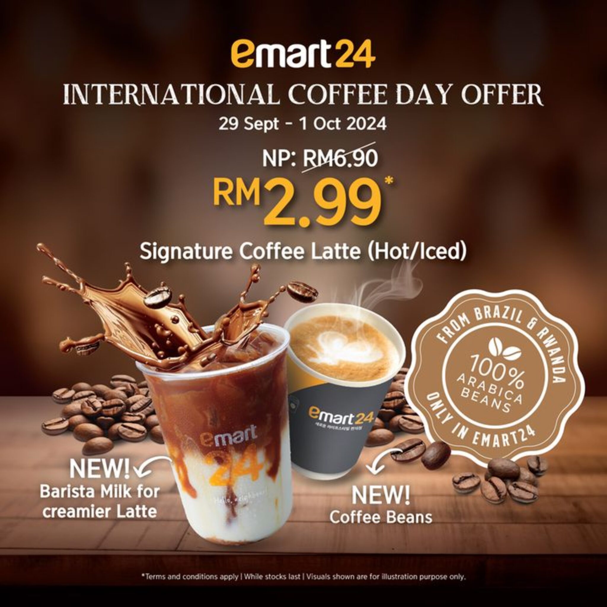 International Coffee Day Treat Grab a Signature Latte for Just RM2.99