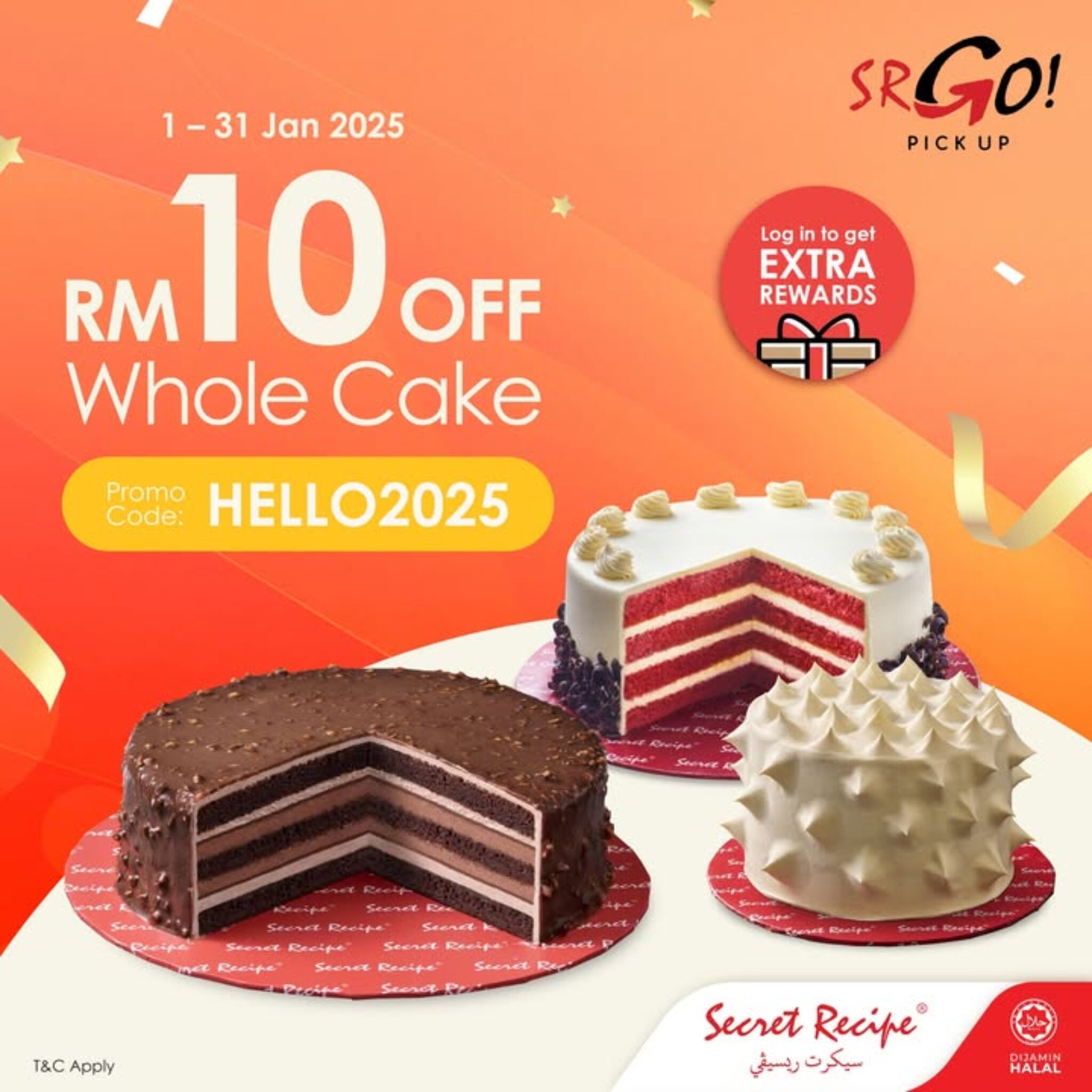 RM10 Off Any Whole Cake at Secret Recipe January 2025 Cake Deal