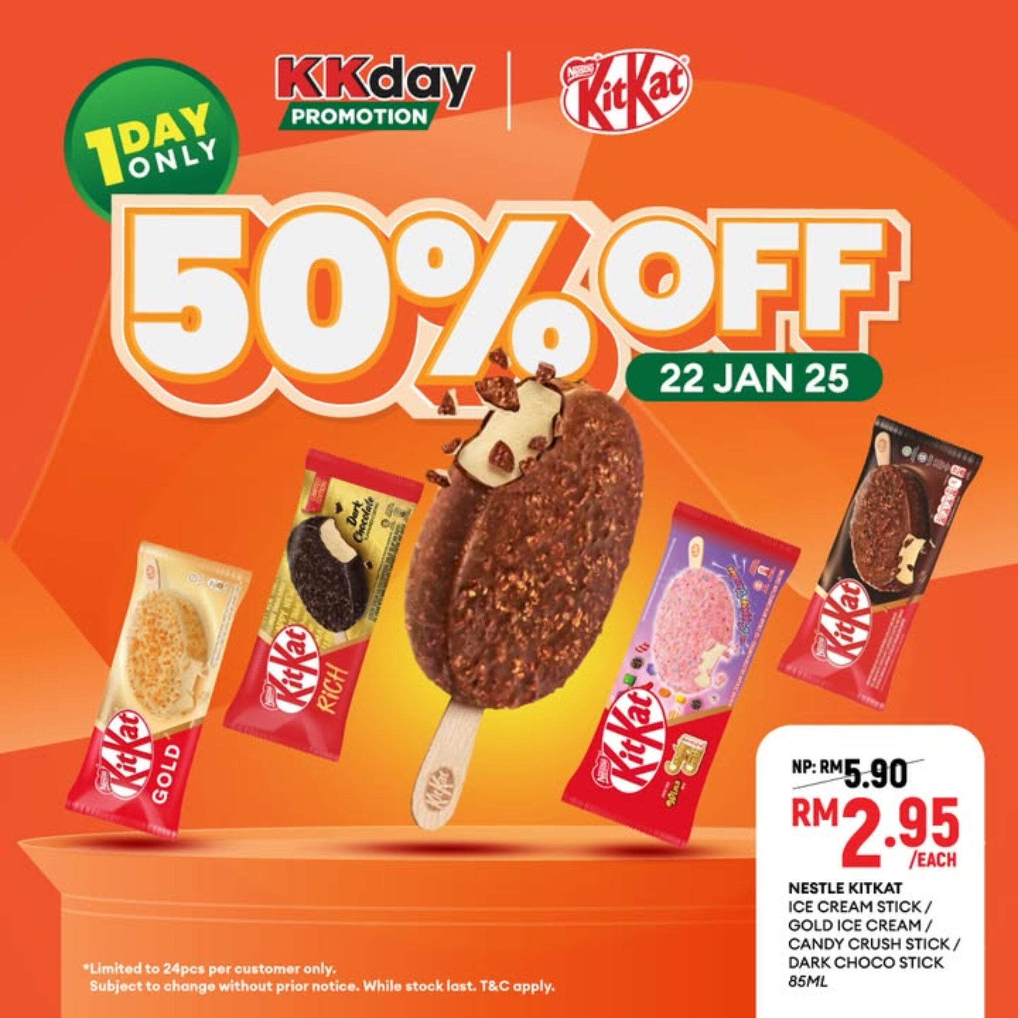 Unleash the Sweetest Savings 50 OFF KitKat Ice Creams on KK Day!