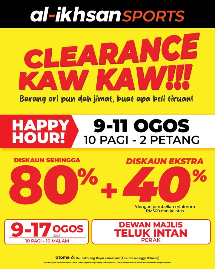 Another angle of the clearance sale