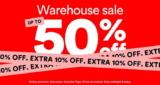 Cotton On Online Warehouse sale up to 50% Extra 10% Off