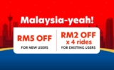 AirAsia Ride RM2 Off x 4 Rides Merdeka Promo code