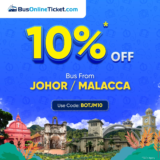 Save big on your bus trip from Johor Bahru & Malacca