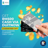 FREE Cashback Giveaway worth RM500 with Standard Chartered credit cards