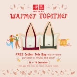 UNIQLO holiday specials FREE Cotton Tote Bag Promotion