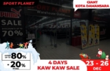 Sport Planet Kota Damansara Up to 80% Off + Extra 20% Off Storewide