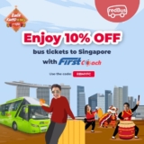 redBus offers 10% OFF bus tickets to Singapore