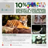 Zoo Negara Tickets Extra 10% Off with MYDIN Meriah card