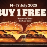 Exciting Buy 1 Get 1 Free Promotion on Mushroom Swiss Beef Burger at Burger King Malaysia – Limited Time Offer!